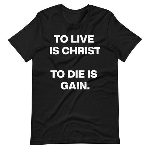TO LIVE IS CHRIST T